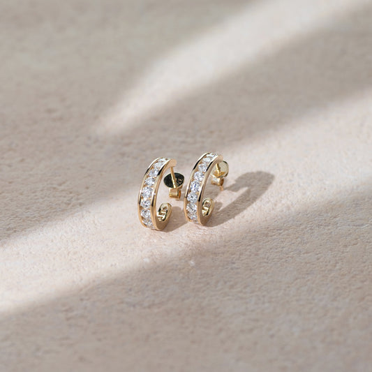 HOLD ME lab-grown diamond hoop earring