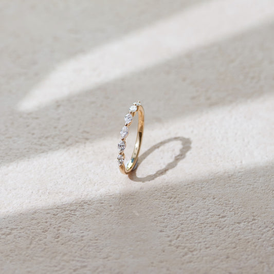 0.3ct TW Marquise Row Lab-Grown Diamond Gold Band