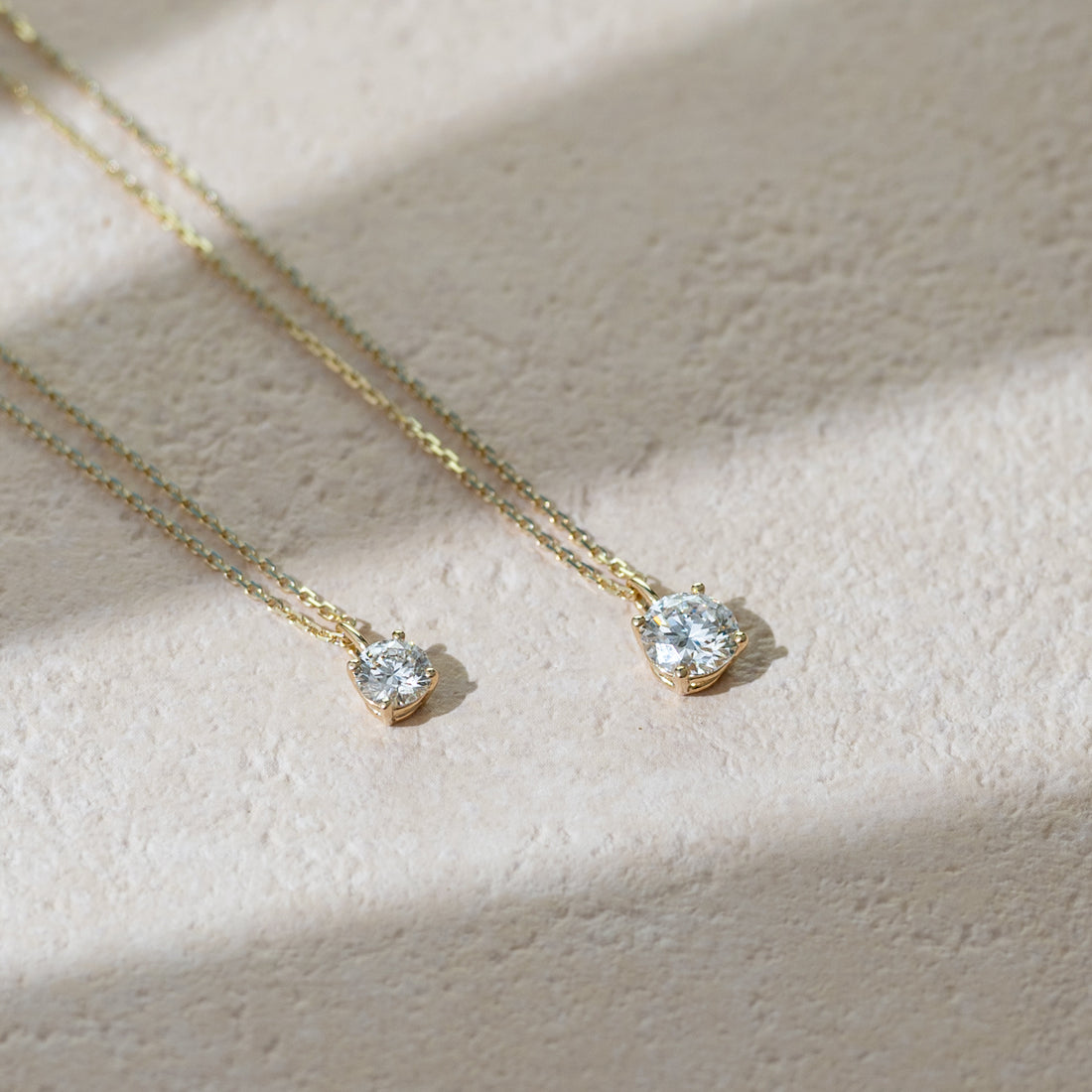 Own Me lab-grown diamond solitaire pendant necklace round