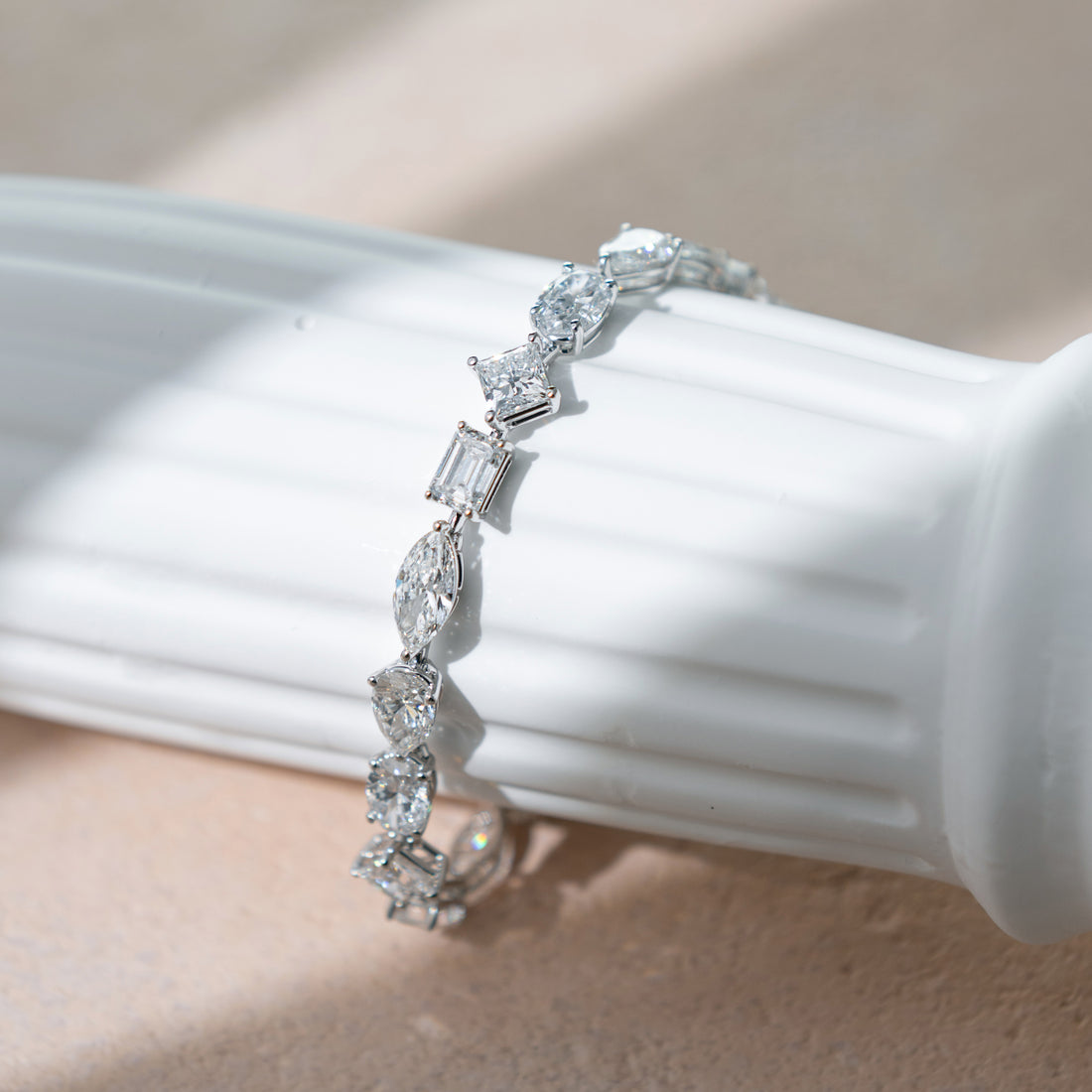 Lab-grown diamond bracelet featuring