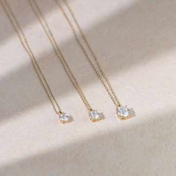 Own Me lab-grown diamond solitaire pendant necklace round