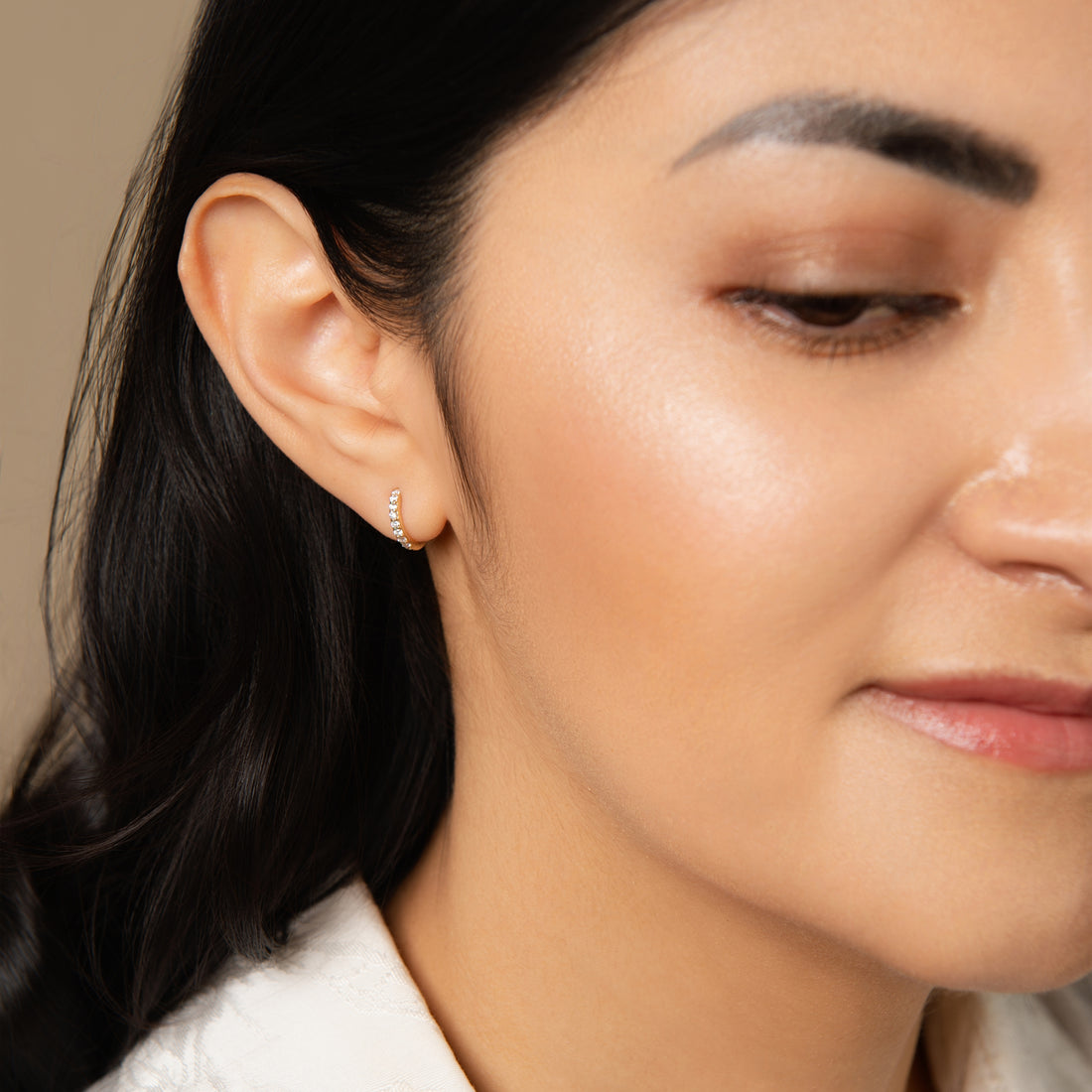 FEEL ME lab-grown diamond hoop earring