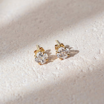 ADORE ME lab-grown diamond stud earring asscher cut