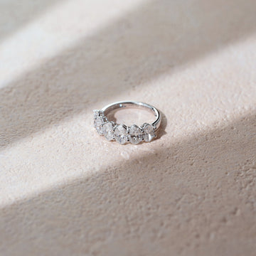 Shimmering Oval Lab-Grown Diamond Row Ring