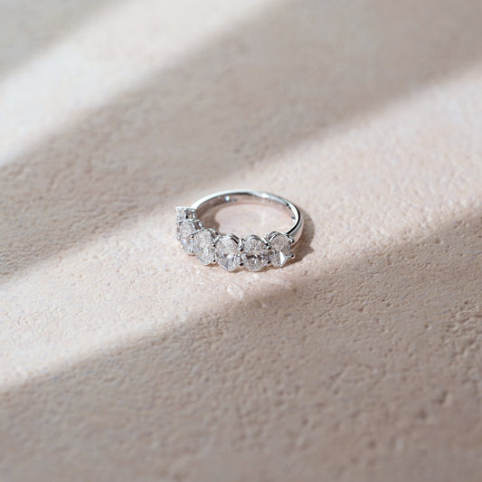 Shimmering Oval Lab-Grown Diamond Row Ring