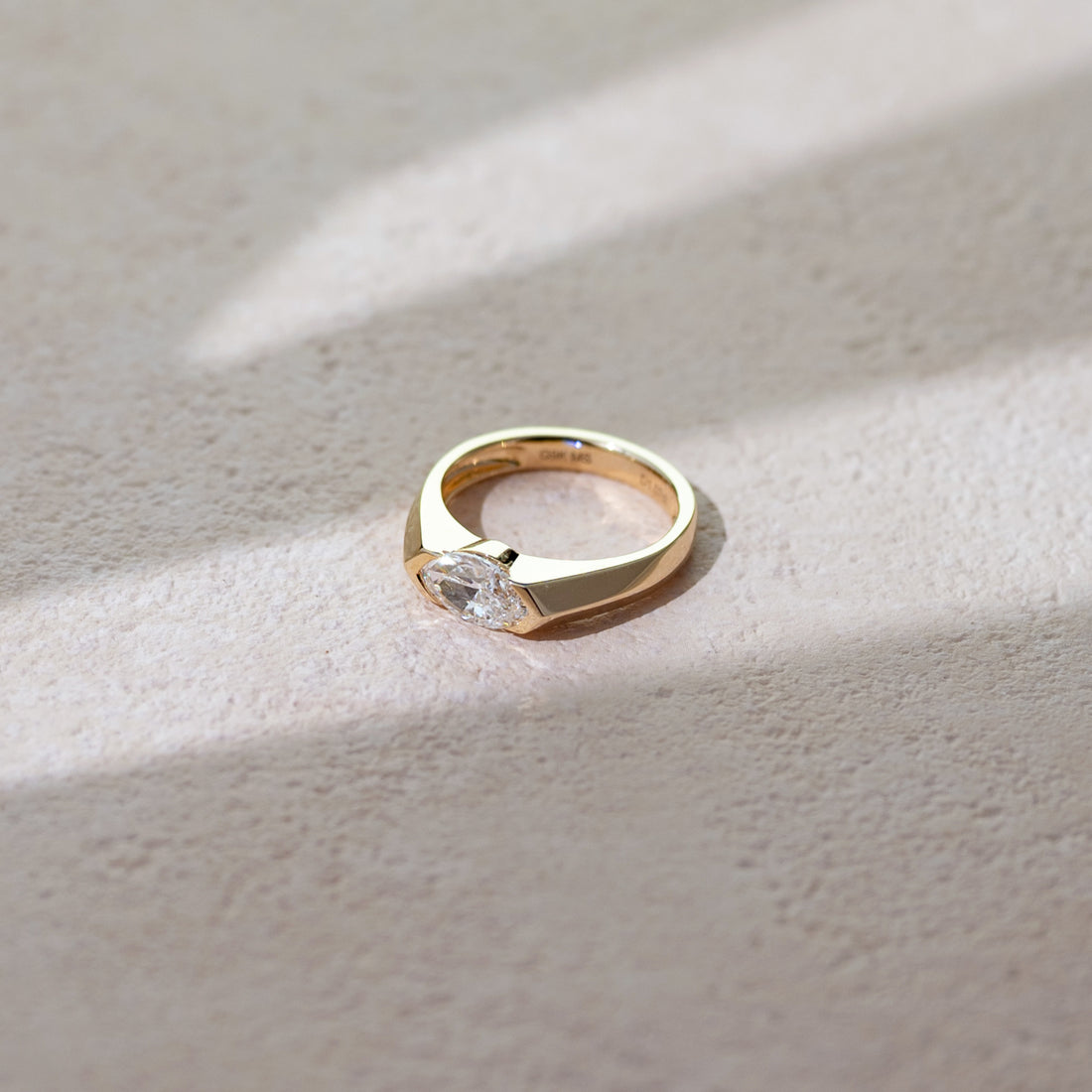 1ct TW Marquise Center Modern Lab-Grown Diamond Ring