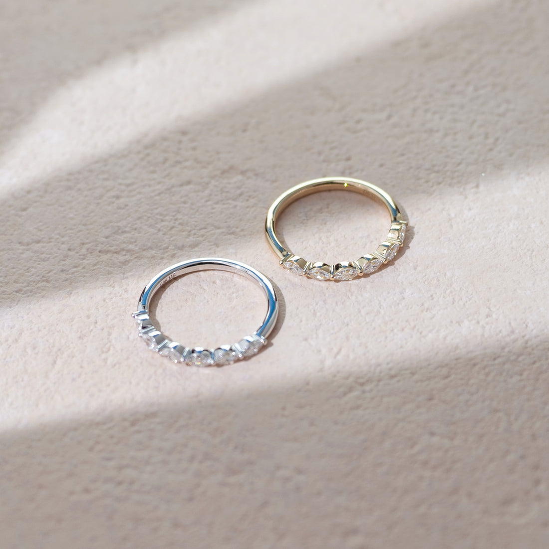 0.3ct TW Marquise Row Lab-Grown Diamond Gold Band